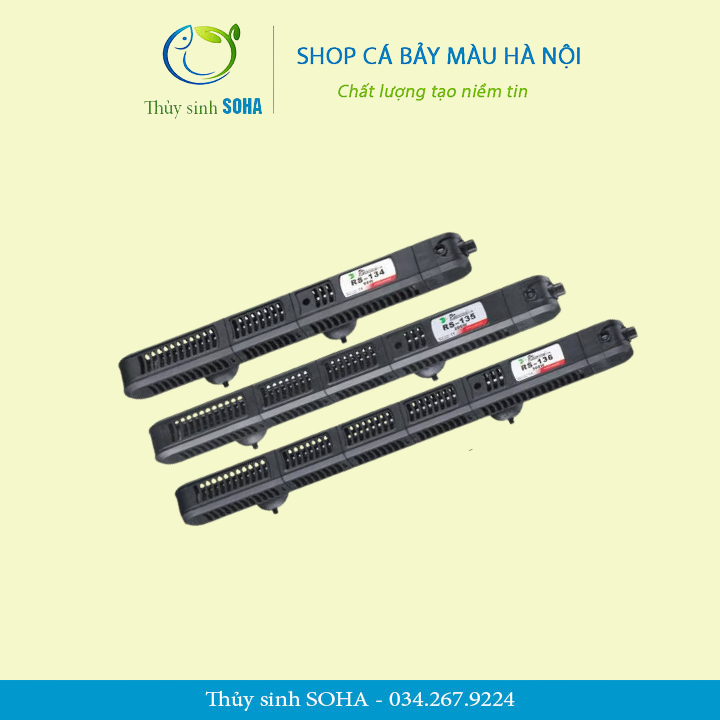 Thanh sưởi bể cá bọc nhựa RS134 | RS135 | RS136 | RS137