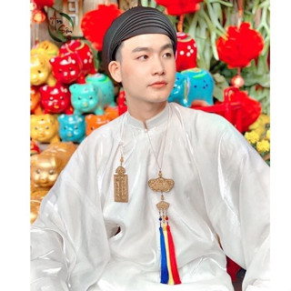  Áo ngũ thân nam,áo tấc tay thụng nam vải tơ sống cao cấp 2 lớp Việt Phục Cổ Trang Shop EmÂy 