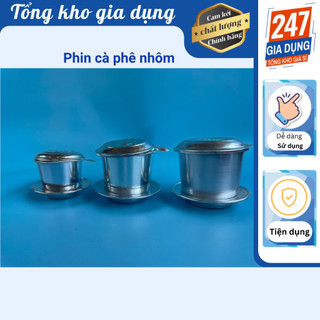 Phin cà phê nhôm cỡ nhỏ, nhiều size