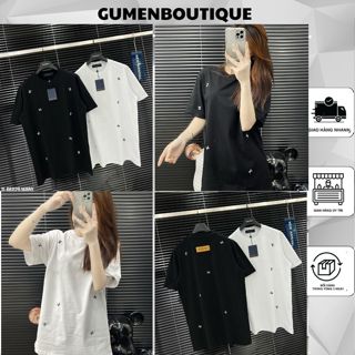   NEW  Áo Thun Nam LV Thêu Logo Nhỏ Quanh Thân Áo Chất Mát Mịn - Áo Thun Nam LV Thêu Họa Tiết Monogram Hàng Cao Cấp 