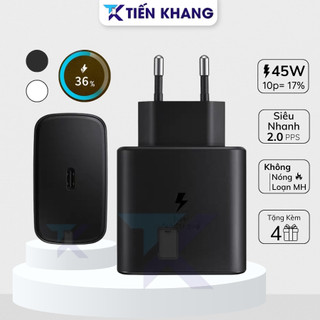 Củ sạc 45w hỗ trợ sạc siêu nhanh cho S23 ultra 5g s22 plus note 20, Cục sạc nhanh 45w Type C không nóng không loạn.