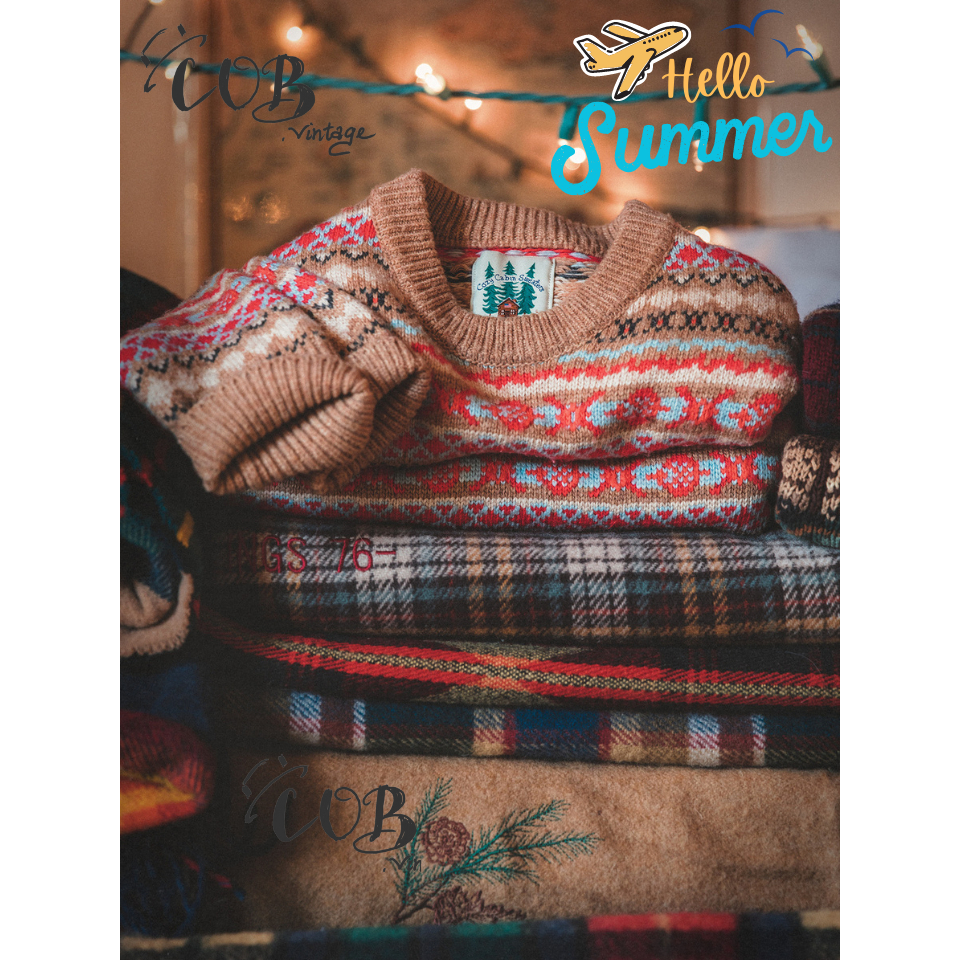 Áo len 2hand Hiệu họa tiết unisex loại 1 tuyển chọn Nhật,Hàn - secondhand (2hand)-COB.vintage