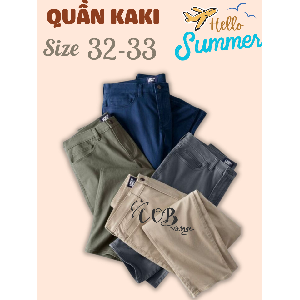 Quần kaki, quần vải basic hiệu xịn xò - secondhand (2hand) COB.vintage