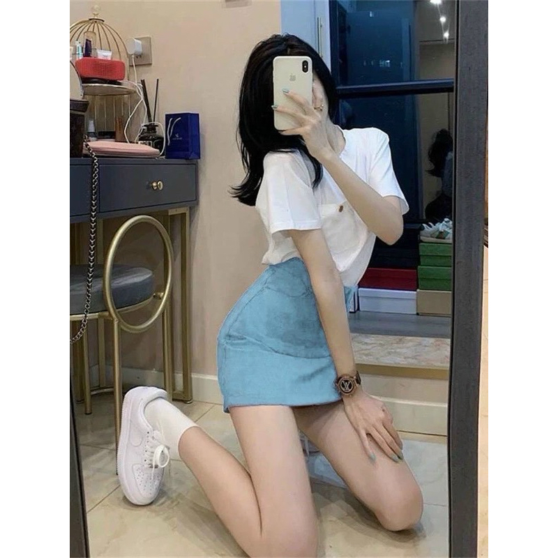 SET ÁO THUN KÈM CHÂN VÁY (KÈM VIDEO HÌNH THẬT)