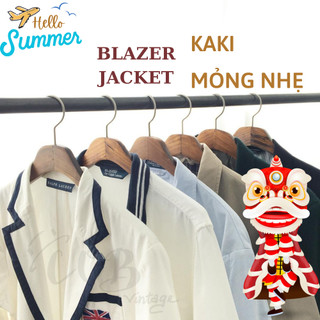 [𝐅𝐑𝐄𝐄 𝐒𝐇𝐈𝐏] [ 50 mẫu ] Áo BLAZER/JACKET kaki mỏng nhẹ style vintage, công sở Nhật,Hàn - secondhand (2hand)-COB.vintage