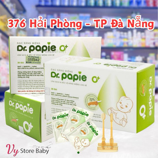 Gạc rơ lưỡi Dr. Papie hộp 30 miếng