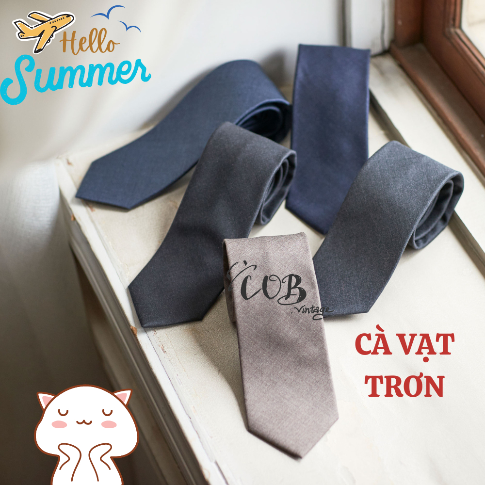 Cà vạt TRƠN HIỆU handmade cao cấp style,vintage, công sở Nhật,Hàn - secondhand (2hand) [𝐅𝐑𝐄𝐄 𝐒𝐇𝐈𝐏]