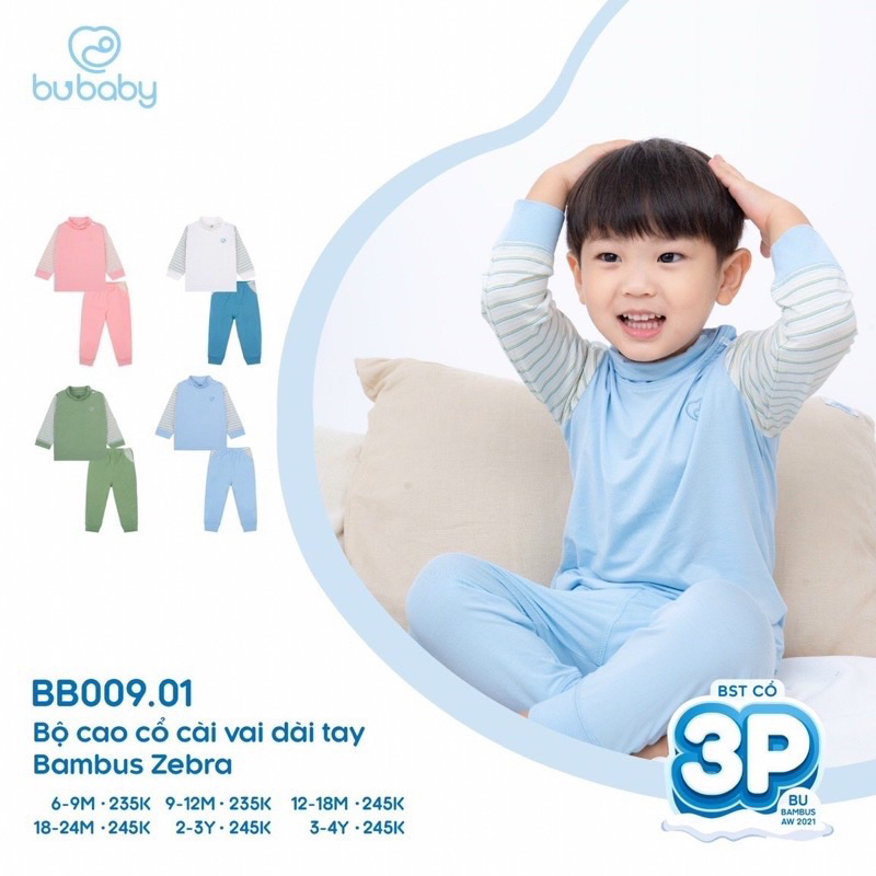 Bộ Bu Baby hoạ tiết dài tay