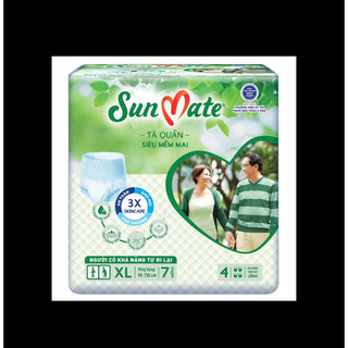 Combo 6 Gói Tã quần Sunmate XL7 Siêu Mềm Mại - Tã quần người lớn, người già Sunmate