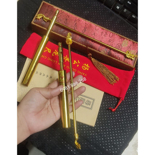 Thước Tầm Long Đầu rồng đồng mạ vàng Gậy tầm long bằng đồng