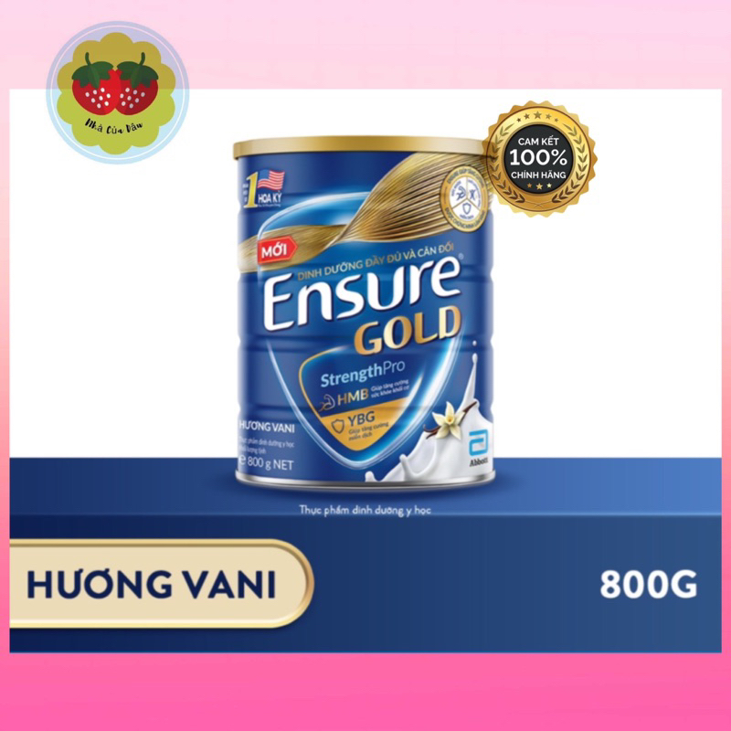 Sữa Bột Ensure Gold hương vani 800g