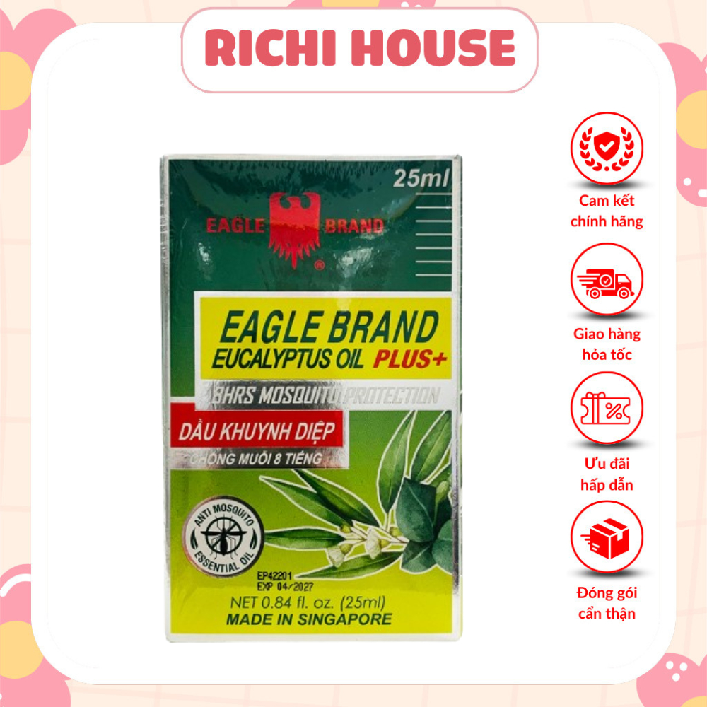 Dầu Khuynh Diệp Đuổi Muỗi Eagle Brand Bst's Eucalyptus Oil Singapore 25ml