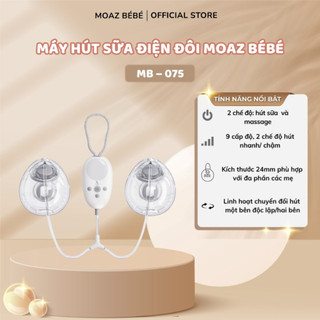 Máy hút sữa điện đôi mb075 moaz bébé mb-075 & máy hút mũi mb056