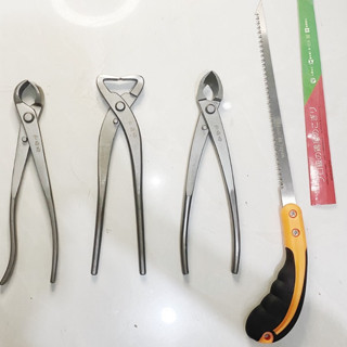 kìm cạp bonsai, combo 3 cạp bonsai thép đúc nguyên khối tặng cưa lách Nhật