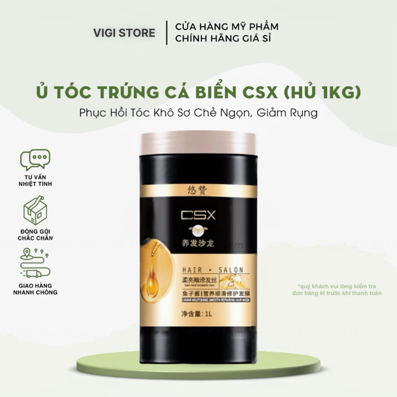 Kem Ủ Tóc CSX siêu mềm mượt giảm gãy rụng phục hồi tóc hư tổn siêu to 1000ml