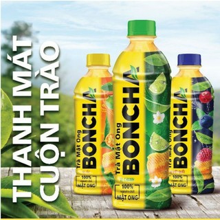 Lốc 6 chai trà mật ong boncha vị chanh/tắc/việt quất chai 450ml