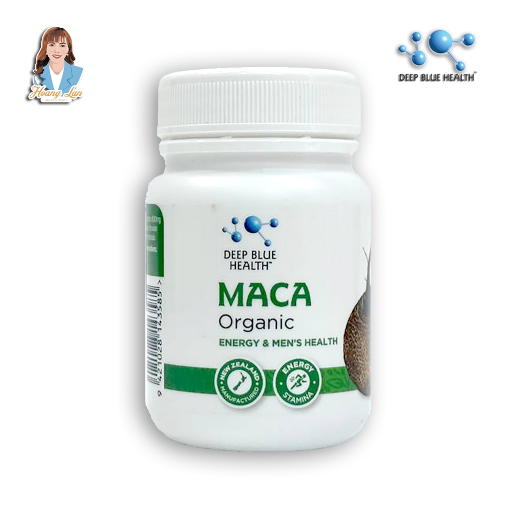Viên uống maca tăng cường sinh lý New Zealand Deep Blue Health Organic Maca 60 viên