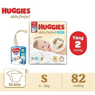 Tã Dán Sơ Sinh Huggies Huggies Skin Perfect S80+2 Miếng 4-8kg