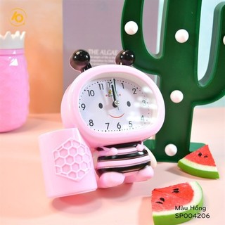 Đồng hồ báo thức hình con ong cho bé kiểu đồng hồ để bàn báo thức dễ thương đồng hồ báo thức hinh thú