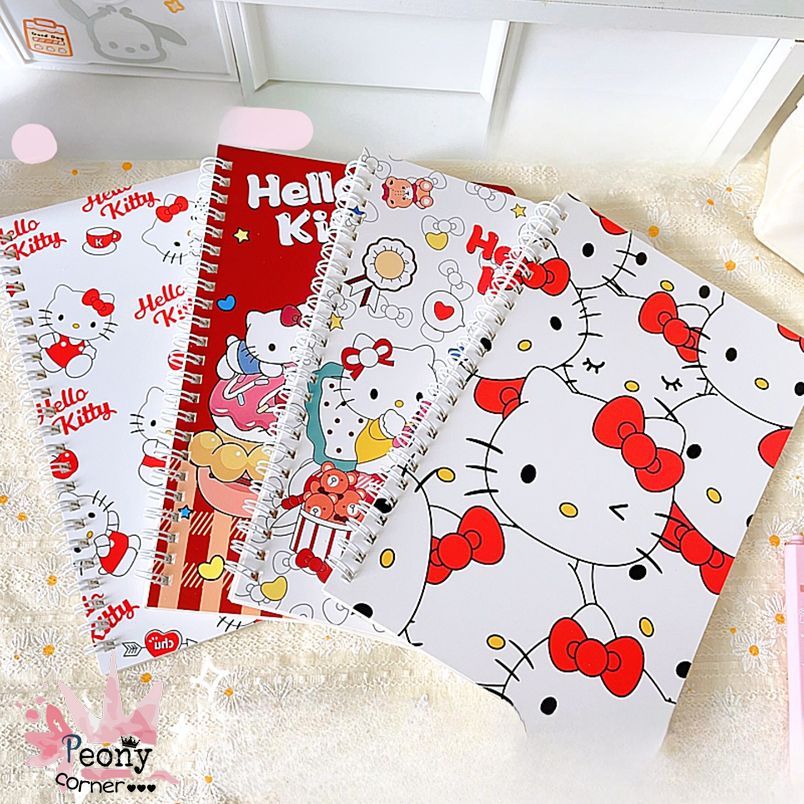 Sổ lò xo A5 Gấu Dâu Lotso Kuromi Cinnamoroll 120 trang tập vở dụng cụ học sinh viên văn phòng