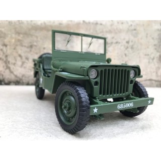 Mô hình xe quân sự jeep willy 1947 - 1:18