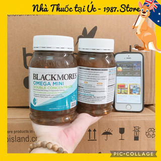 Dầu cá blackmores fish oil 1000mg 400 viên mini caps không mùi úc mẫu mới