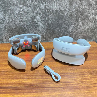 Máy massage cổ vai gáy, mát xa 4 đầu xung điện, 5 đầu rung trị liệu nhức mỏi