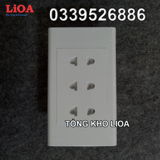 Combo ổ cắm điện ba 2 chấu LiOA 16A 3520W - Âm tường