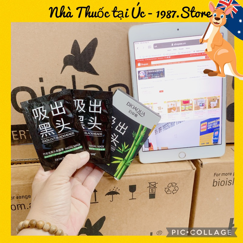 (Quà tặng- 1 miếng)Lột mụn mũi than tre, Gel lột mụn than tre hoạt tính Gel lột mụn bùn núi lửa,lột 