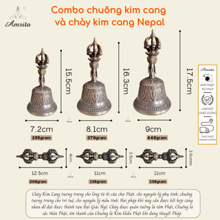 Pháp khí mật tông Chuông và chày Kim Cang