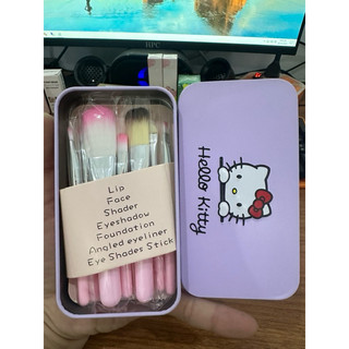 Thanh lý bộ cọ makeup trang điểm hello kitty bộ 7 cây