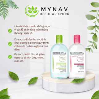 Nước Tẩy Trang Bioderma Chính Hãng Cho Da Dầu Mụn Và Da Nhạy Cảm 500ml, Bio 100ml Dịu