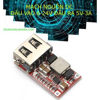 Mạch nguồn dc đầu vào 6-24v đầu ra 5v-3a