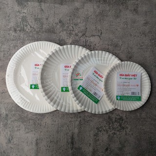 [THỊNH TÂM] Bộ 10 Dĩa Giấy Dùng 1 Lần 23cm 18cm