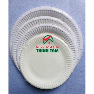 [THỊNH TÂM] Bộ 10 Dĩa Giấy Dùng 1 Lần 23cm 18cm