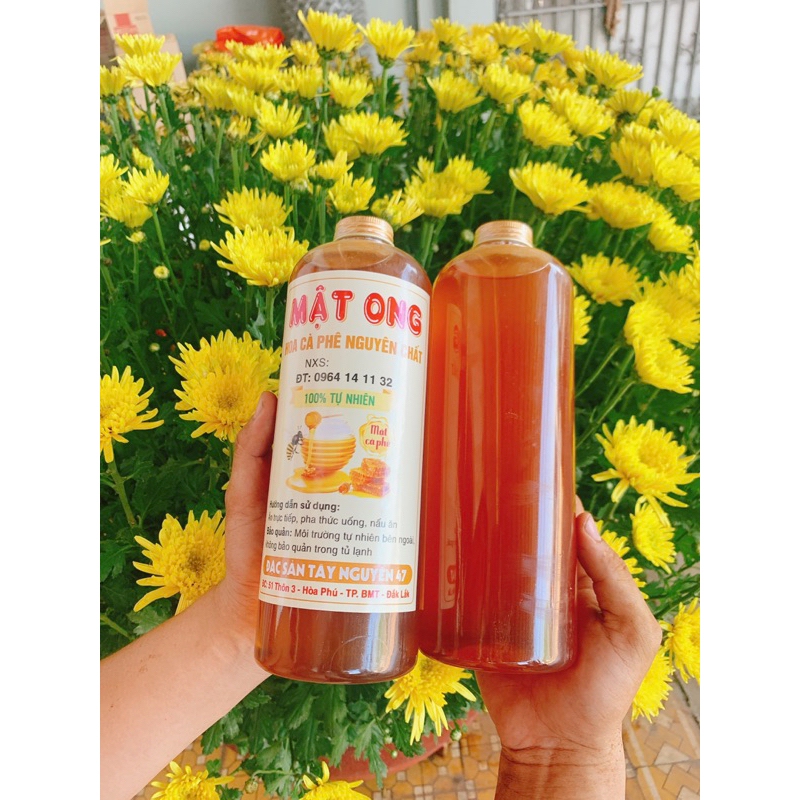 CHAI 1 Lit_ MẬT ONG NGUYÊN CHẤT HOA CÀ PHÊ