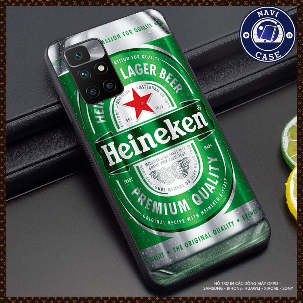 Ốp điện thoại Xiaomi redmi note 10 11 12 13 pro in hình bia Sài gòn , Tiger , Heineken tráng gương cao cấp