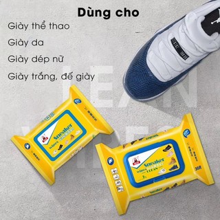 #Khăn ướt lau giầy giá rè  gói có 30 tờ sự dụng tiện lời trong mùa mưa ,chỉ cần lau là sạch