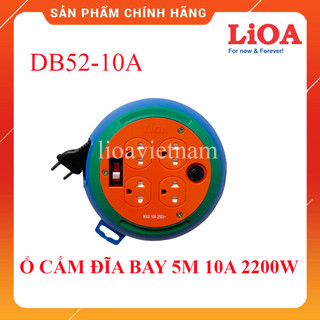 Ổ cắm đĩa bay lioa db52-10a tròn kéo dài quay tay 10a 2200w