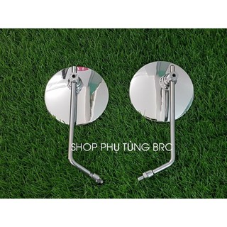 Gương chiếu hậu a4 tròn 8 li gắn xe cub .