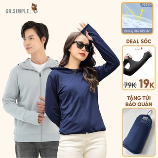 Áo chống nắng nam nữ GRSIMPLE Ultral Dry vải dày có lỗ thông hơi chống tia ( GRAYHOMME UV SUN001)