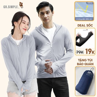 Áo chống nắng nam GRSIMPLE Ultral Dry vải dày có lỗ thông hơi chống tia ( GRAYHOMME UV SUN001)