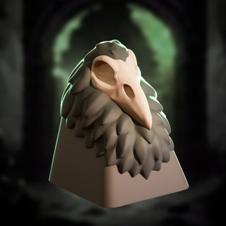 Keycap Raven Skull - Keycap Đầu Quạ - Keycap Artisan