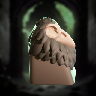 Keycap Raven Skull - Keycap Đầu Quạ - Keycap Artisan