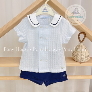 Bộ quần áo cộc nous cho bé trai bé gái size 0-3m đến 9-12m hè 2024