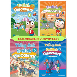 Thẻ học Flashcards sách English Discovery 1,2,3,4 ép plastic giáo cụ dạy học Tiếng Anh