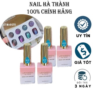 Set sơn thạch nhũ Vendeeni K15, nhũ xanh tím