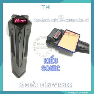 Dè chắn bùn sau xe winner 150 kiểu sonic kèm đèn led gắn dè và khung bảng số