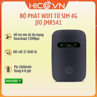 BỘ PHÁT WIFI 4G LTE JIO JMR1040,  M2S, JMR541 - TỐC ĐỘ 150MB - PIN KHỦNG- KẾT NỐI 31 THIẾT BỊ -HÀNG XUẤT KHẨU ẤN ĐỘ