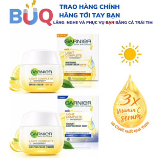 Kem Dưỡng NGÀY/ĐÊM Garnier Làm Sáng Dưỡng Trắng Giảm Thâm Mụn 18ml